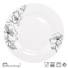 Plato de cena de porcelana de 10.5 &quot;con etiqueta